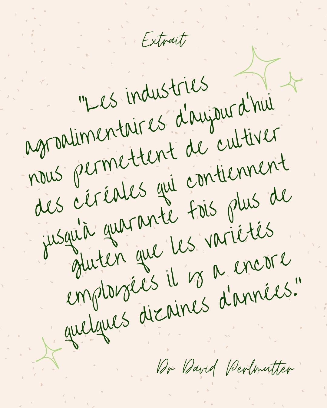 Perlmutter, glucides, citation Perlmutter, glucides, citation